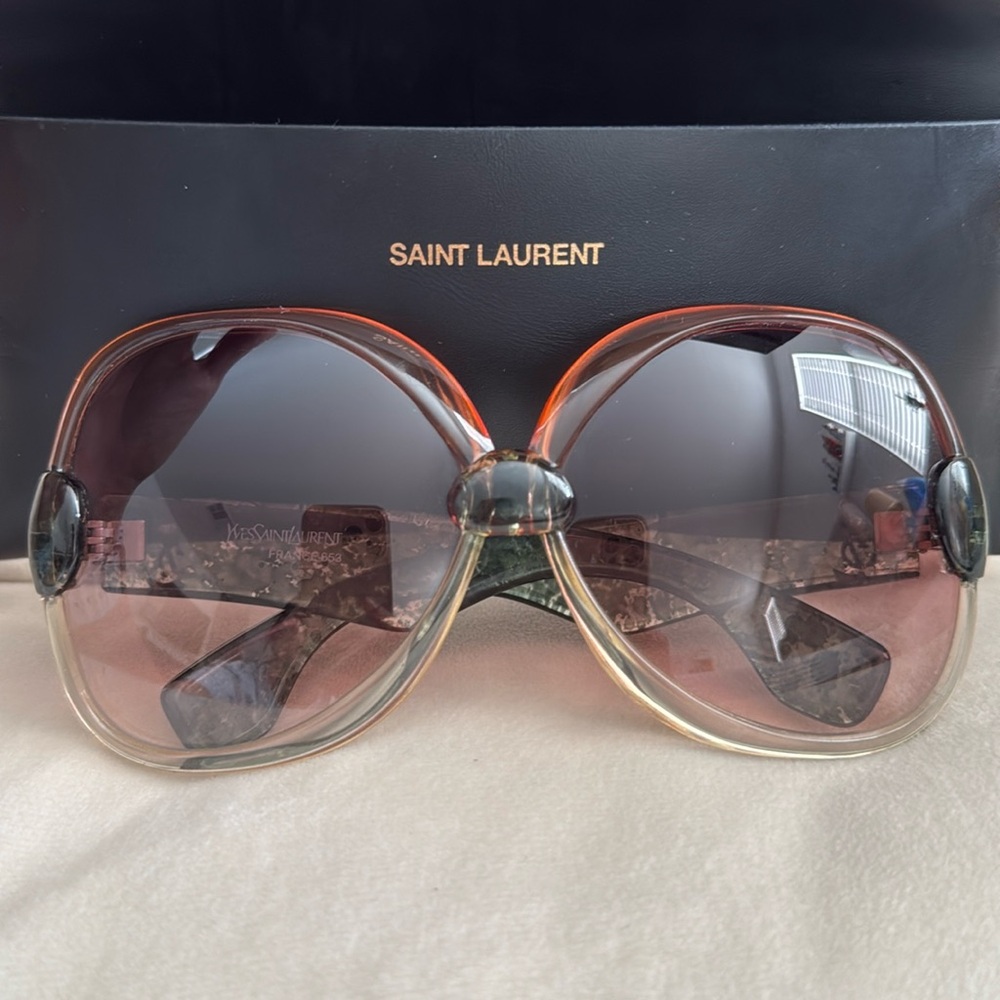 Yves Saint Laurent Pink and Black Sunglasses Fashion Forward Accessories